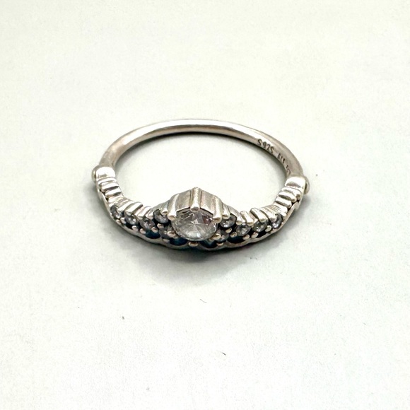 Pandora Sterling Silver Fairy Tale Tiara Wishbone Band Ring - Picture 4 of 5